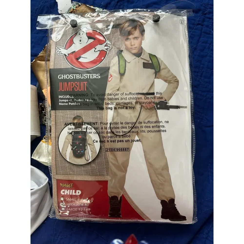 Ghostbusters Stantz Child Costume Medium 8-10 Jumpsuit Backpack Spirit Halloween